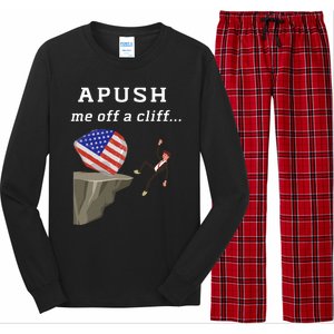 Apush Me Off A Cliff 2024 Ap Exam For Students Funny Trendy Long Sleeve Pajama Set