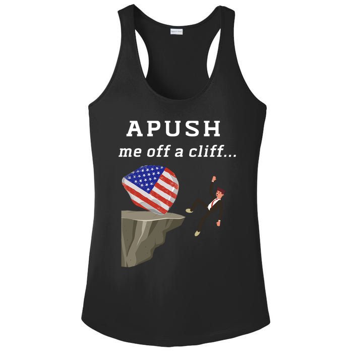 Apush Me Off A Cliff 2024 Ap Exam For Students Funny Trendy Ladies PosiCharge Competitor Racerback Tank