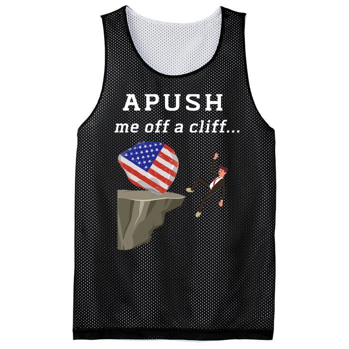 Apush Me Off A Cliff 2024 Ap Exam For Students Funny Trendy Mesh Reversible Basketball Jersey Tank