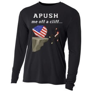 Apush Me Off A Cliff 2024 Ap Exam For Students Funny Trendy Cooling Performance Long Sleeve Crew