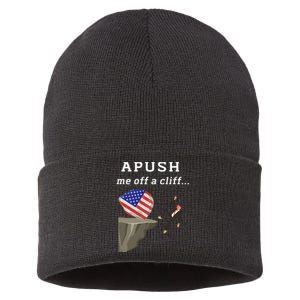 Apush Me Off A Cliff 2024 Ap Exam For Students Funny Trendy Sustainable Knit Beanie