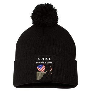 Apush Me Off A Cliff 2024 Ap Exam For Students Funny Trendy Pom Pom 12in Knit Beanie