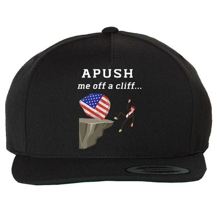 Apush Me Off A Cliff 2024 Ap Exam For Students Funny Trendy Wool Snapback Cap