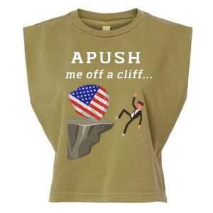 Apush Me Off A Cliff 2024 Ap Exam For Students Funny Trendy Garment-Dyed Women's Muscle Tee