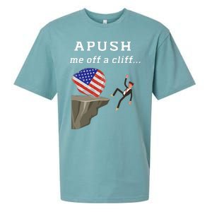 Apush Me Off A Cliff 2024 Ap Exam For Students Funny Trendy Sueded Cloud Jersey T-Shirt