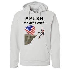 Apush Me Off A Cliff 2024 Ap Exam For Students Funny Trendy Performance Fleece Hoodie