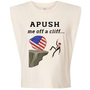 Apush Me Off A Cliff 2024 Ap Exam For Students Funny Trendy Garment-Dyed Women's Muscle Tee