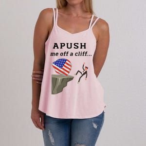 Apush Me Off A Cliff 2024 Ap Exam For Students Funny Trendy Women's Strappy Tank