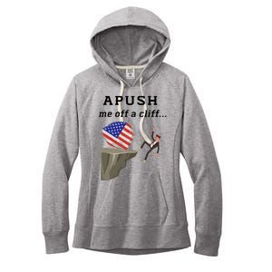 Apush Me Off A Cliff 2024 Ap Exam For Students Funny Trendy Women's Fleece Hoodie