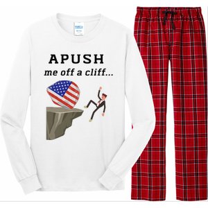 Apush Me Off A Cliff 2024 Ap Exam For Students Funny Trendy Long Sleeve Pajama Set