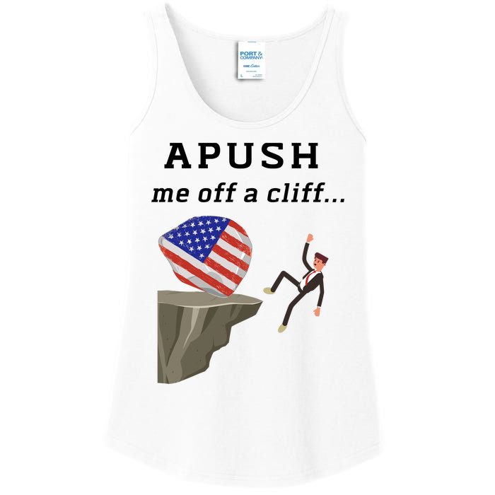 Apush Me Off A Cliff 2024 Ap Exam For Students Funny Trendy Ladies Essential Tank