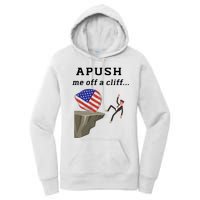 Apush Me Off A Cliff 2024 Ap Exam For Students Funny Trendy Women's Pullover Hoodie