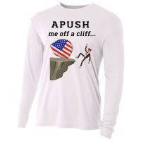 Apush Me Off A Cliff 2024 Ap Exam For Students Funny Trendy Cooling Performance Long Sleeve Crew