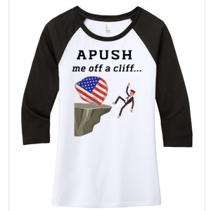 Apush Me Off A Cliff 2024 Ap Exam For Students Funny Trendy Women's Tri-Blend 3/4-Sleeve Raglan Shirt