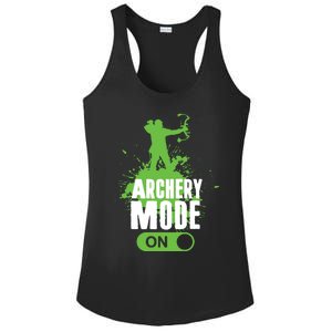 Archery Mode On Cool Hunting Bow Arrow Men Archer Gift Ladies PosiCharge Competitor Racerback Tank