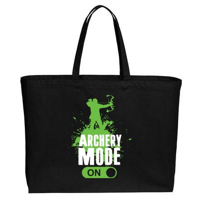 Archery Mode On Cool Hunting Bow Arrow Men Archer Gift Cotton Canvas Jumbo Tote