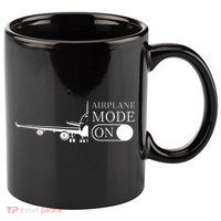 Airplane Mode On 11oz C Handle Ceramic Mug