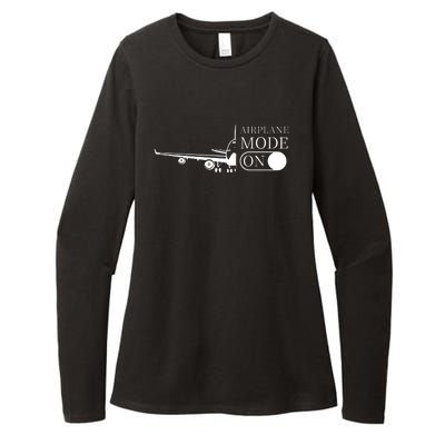 Airplane Mode On Womens CVC Long Sleeve Shirt