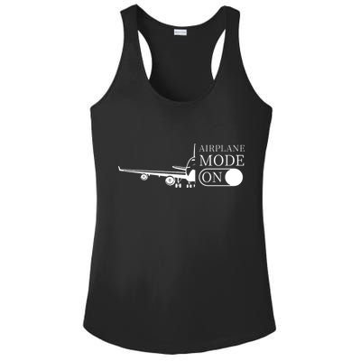 Airplane Mode On Ladies PosiCharge Competitor Racerback Tank