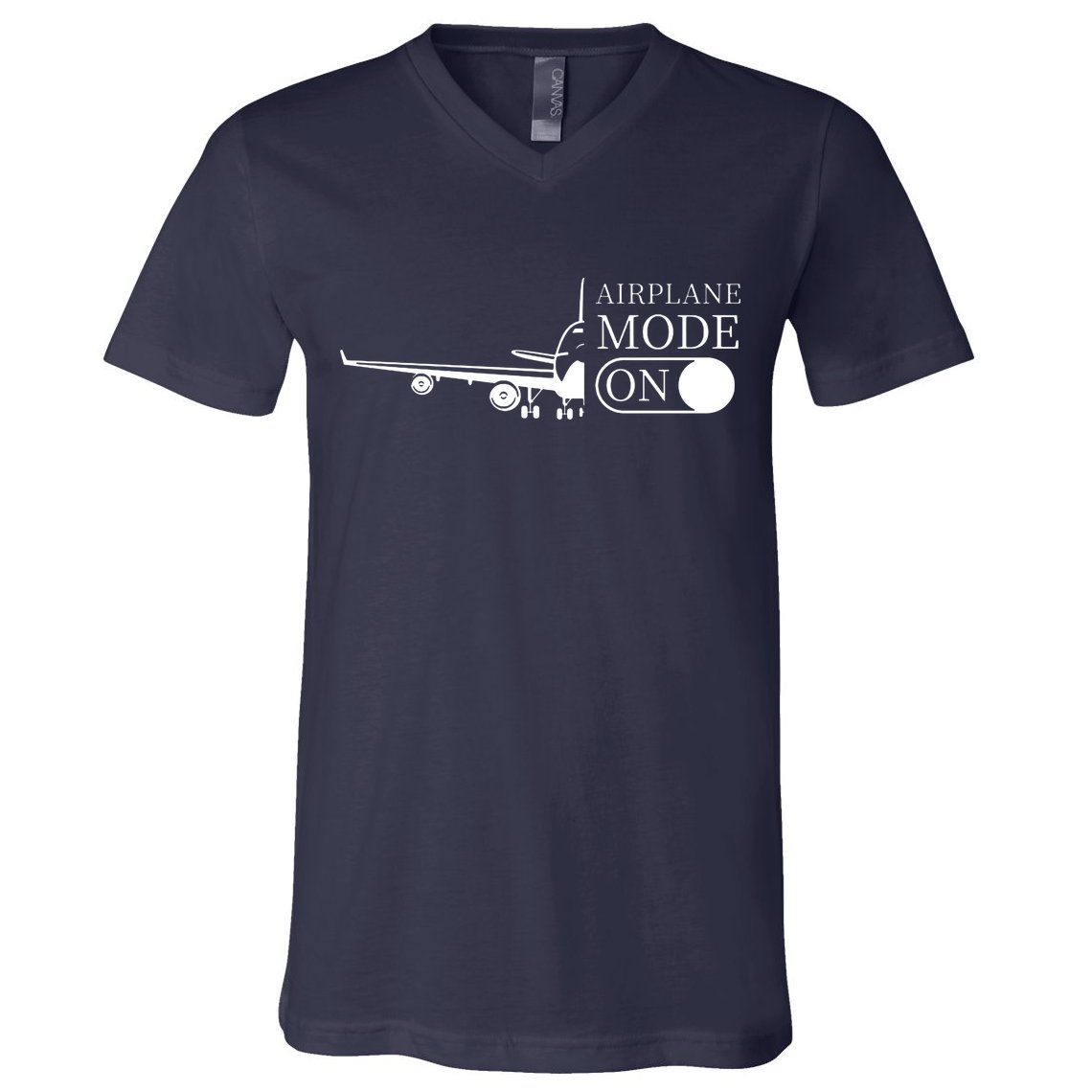 Airplane Mode On V-Neck T-Shirt