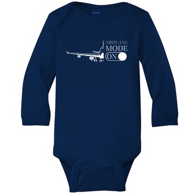 Airplane Mode On Baby Long Sleeve Bodysuit