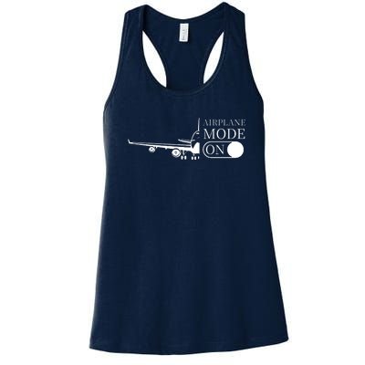 Airplane Mode On Women's Racerback Tank