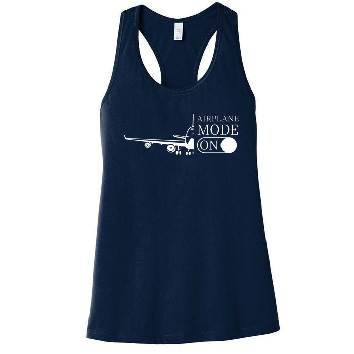 Airplane Mode On Women's Racerback Tank