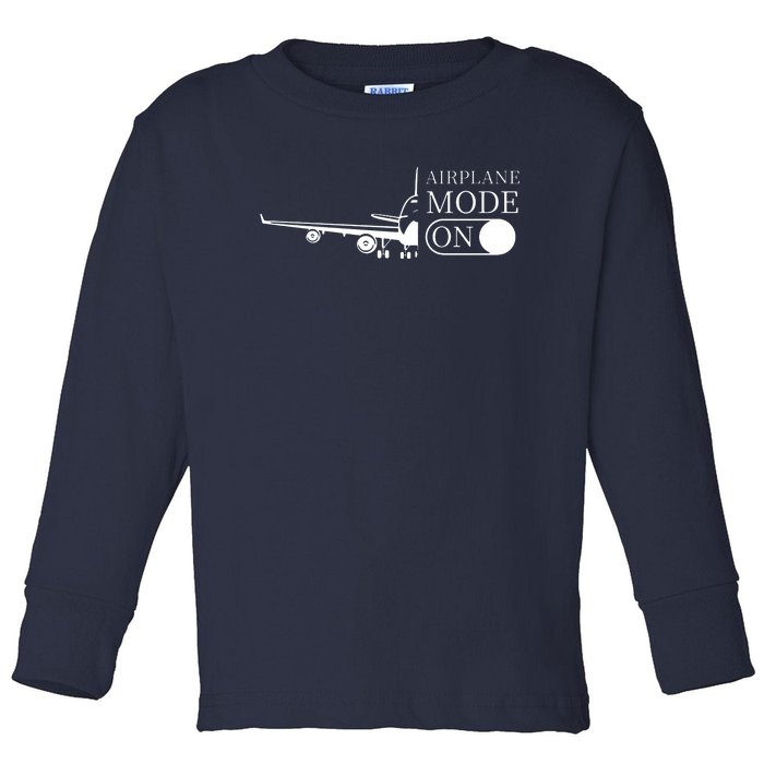 Airplane Mode On Toddler Long Sleeve Shirt