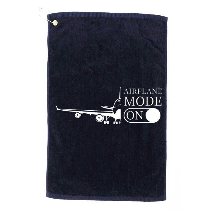 Airplane Mode On Platinum Collection Golf Towel