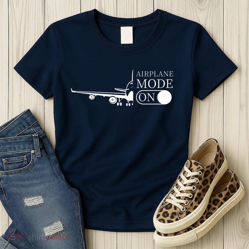 Airplane Mode On Womens T-Shirt