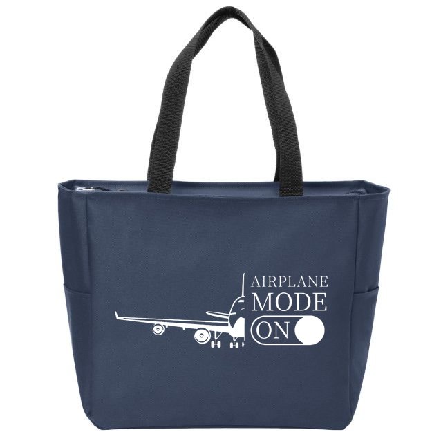 Airplane Mode On Zip Tote Bag
