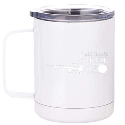 Airplane Mode On 12 oz Stainless Steel Tumbler Cup