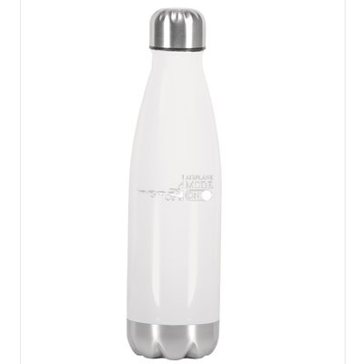 Airplane Mode On Stainless Steel Insulated Water Bottle