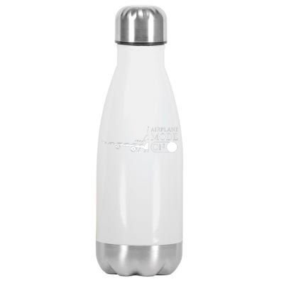 Airplane Mode On Stainless Steel Insulated Water Bottle