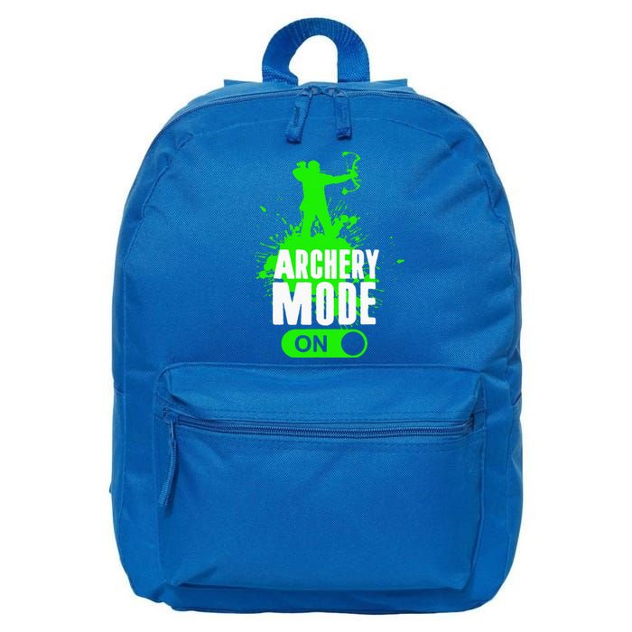 Archery Mode On Cool Hunting Bow Arrow Archer Gift 16 in Basic Backpack