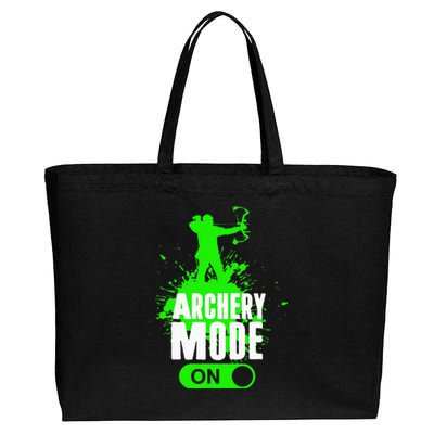 Archery Mode On Cool Hunting Bow Arrow Archer Gift Cotton Canvas Jumbo Tote