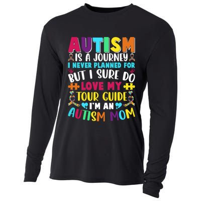 Autism Mom Outfit Autism Awareness Cute Autism Is A Journey Cute Gift Cooling Performance Long Sleeve Crew
