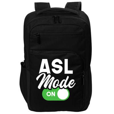 Asl Mode On Interpreter Translator Hand Sign Language Impact Tech Backpack