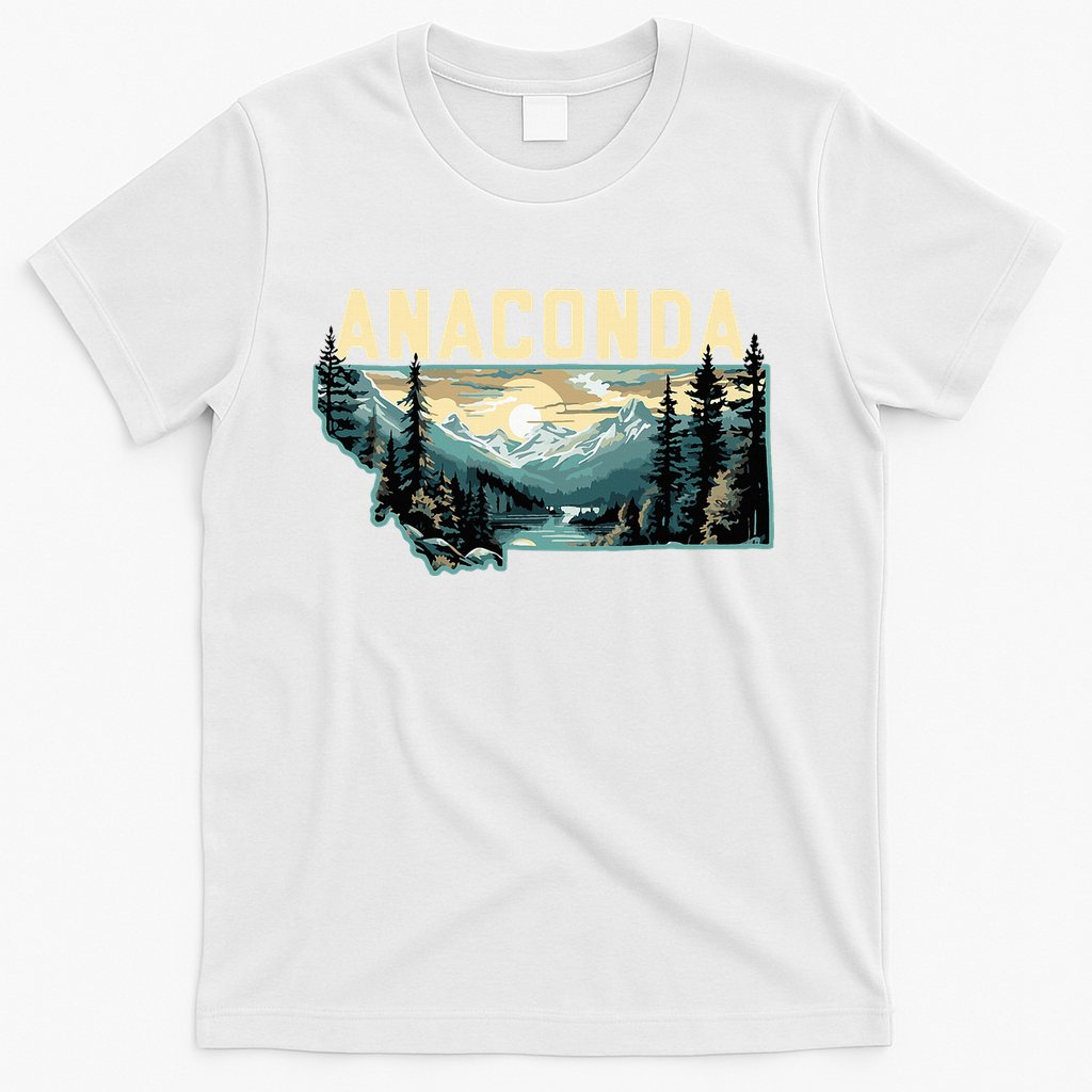 Anaconda Montana Outdoor Art Retro Hiking T-Shirt