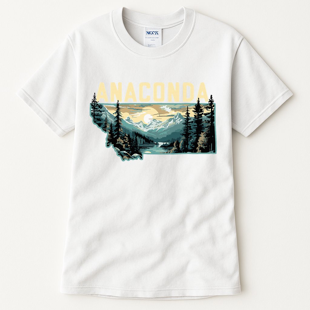 Anaconda Montana Outdoor Art Retro Hiking Tall T-Shirt
