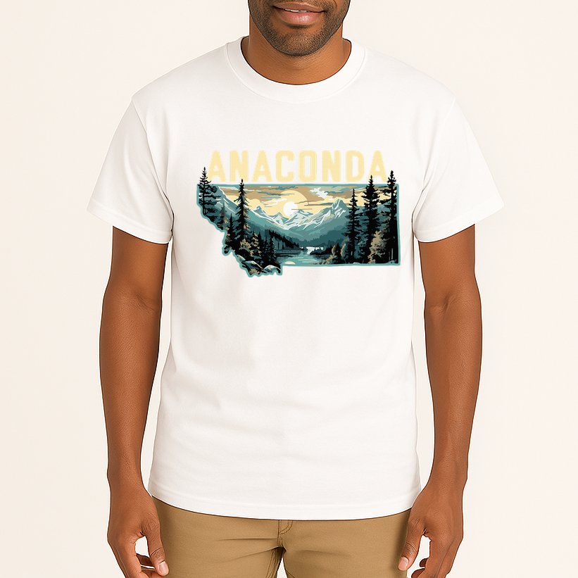 Anaconda Montana Outdoor Art Retro Hiking Tall T-Shirt