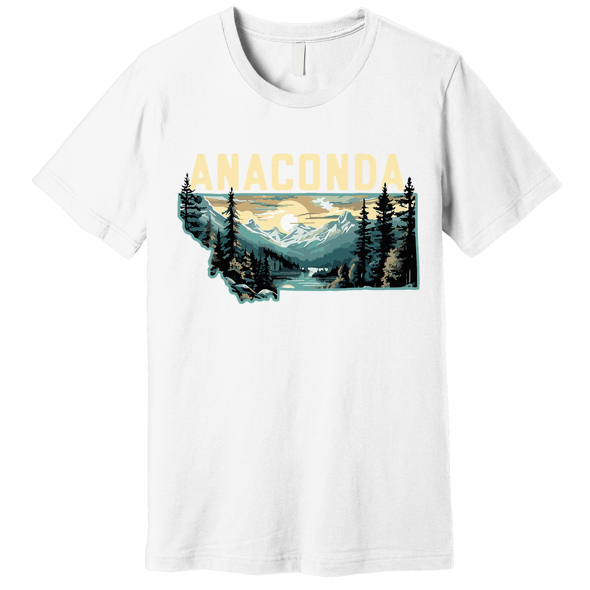 Anaconda Montana Outdoor Art Retro Hiking Premium T-Shirt