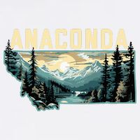 Anaconda Montana Outdoor Art Retro Hiking Womens T-Shirt