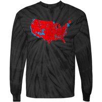 Accurate Map Of 2024 Election Results Tie-Dye Long Sleeve Shirt