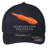 Appalachian Music Praise Him With The Strings Dulcimer Flexfit Unipanel Trucker Cap