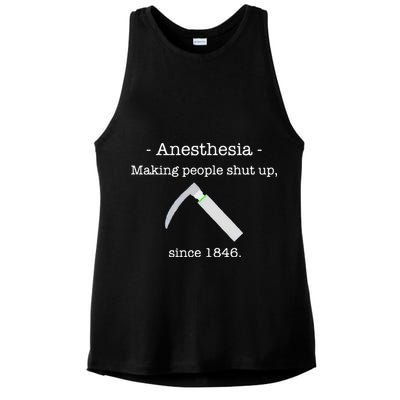 Anesthesia Making People Shut Up Since 1846 Ladies PosiCharge Tri-Blend Wicking Tank