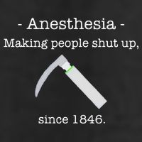 Anesthesia Making People Shut Up Since 1846 7 Panel Mesh Trucker Snapback Hat