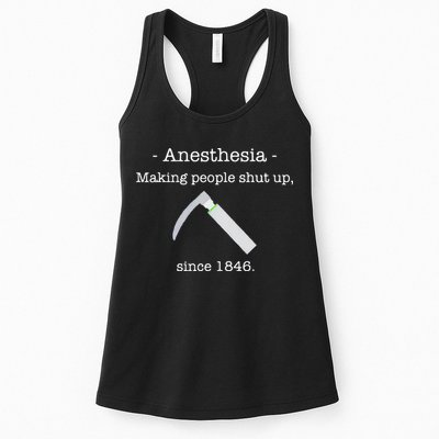 Anesthesia Making People Shut Up Since 1846 Womens Tank Top