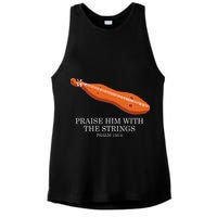 Appalachian Music Praise Him With The Strings Dulcimer Ladies PosiCharge Tri-Blend Wicking Tank