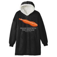 Appalachian Music Praise Him With The Strings Dulcimer Hooded Wearable Blanket